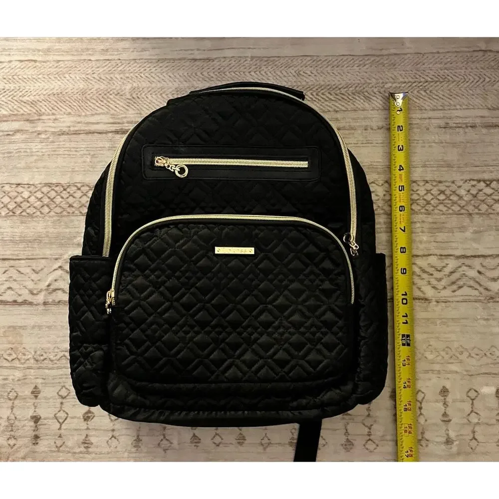 Lokass Women’s Quilted Backpack with Gold Zippers - Stylish Casual Daypack